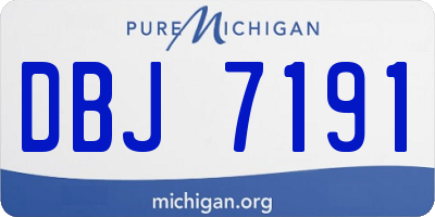 MI license plate DBJ7191