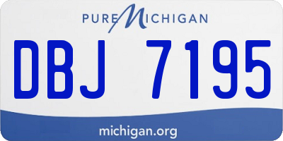 MI license plate DBJ7195