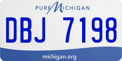 MI license plate DBJ7198