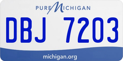 MI license plate DBJ7203