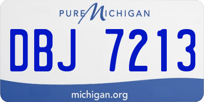 MI license plate DBJ7213