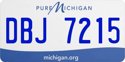 MI license plate DBJ7215