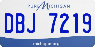 MI license plate DBJ7219