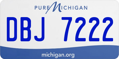 MI license plate DBJ7222