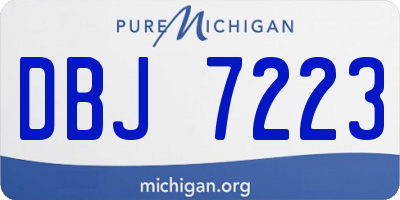 MI license plate DBJ7223