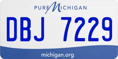 MI license plate DBJ7229