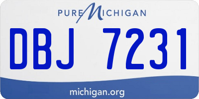 MI license plate DBJ7231
