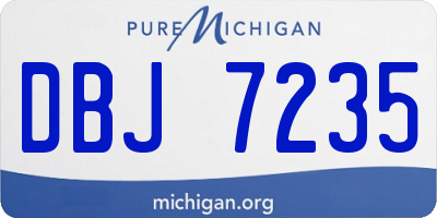 MI license plate DBJ7235