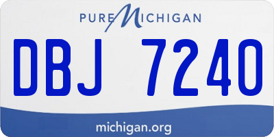 MI license plate DBJ7240