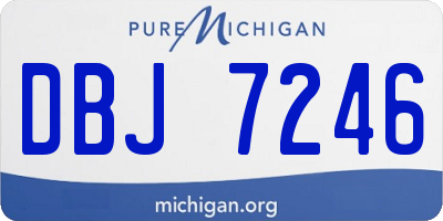 MI license plate DBJ7246