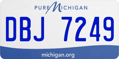 MI license plate DBJ7249