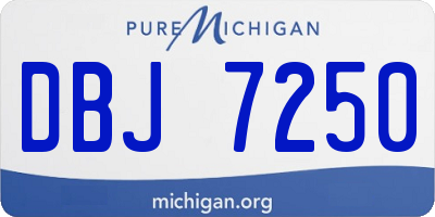 MI license plate DBJ7250