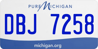 MI license plate DBJ7258