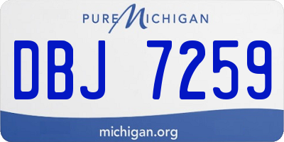 MI license plate DBJ7259