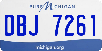 MI license plate DBJ7261