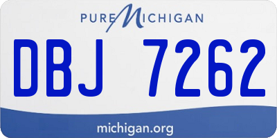MI license plate DBJ7262