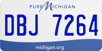 MI license plate DBJ7264