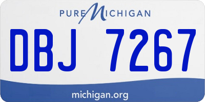MI license plate DBJ7267