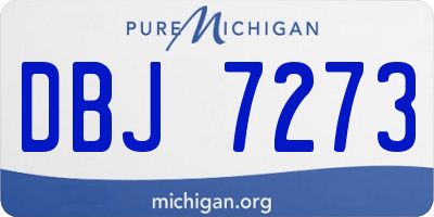 MI license plate DBJ7273