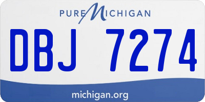 MI license plate DBJ7274