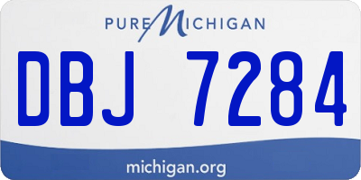 MI license plate DBJ7284