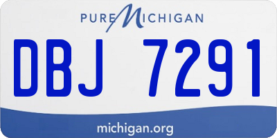 MI license plate DBJ7291