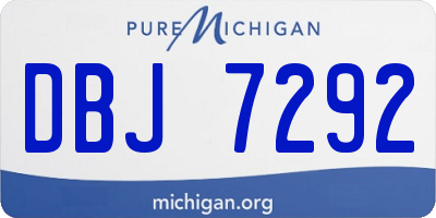 MI license plate DBJ7292