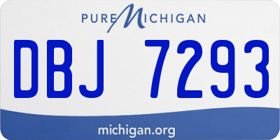 MI license plate DBJ7293