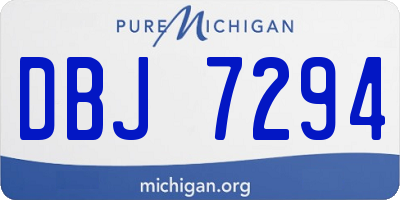 MI license plate DBJ7294