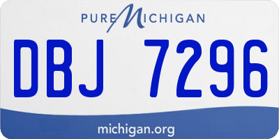 MI license plate DBJ7296