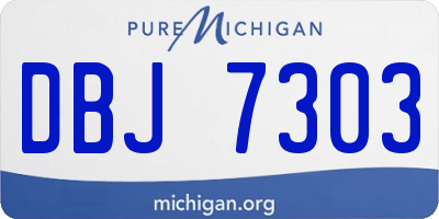 MI license plate DBJ7303