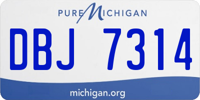 MI license plate DBJ7314