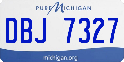 MI license plate DBJ7327