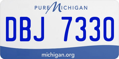 MI license plate DBJ7330