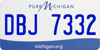 MI license plate DBJ7332