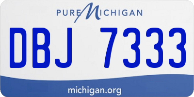 MI license plate DBJ7333