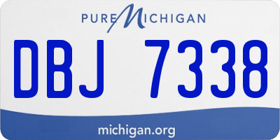 MI license plate DBJ7338
