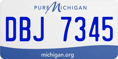MI license plate DBJ7345