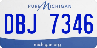 MI license plate DBJ7346