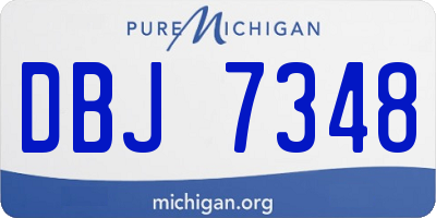 MI license plate DBJ7348