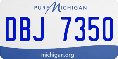 MI license plate DBJ7350