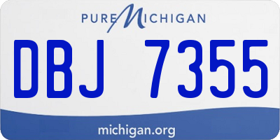 MI license plate DBJ7355