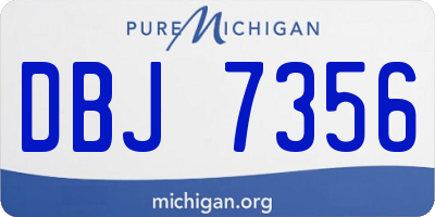 MI license plate DBJ7356