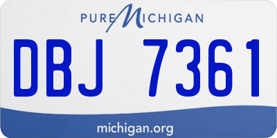 MI license plate DBJ7361