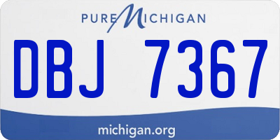 MI license plate DBJ7367