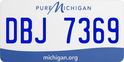 MI license plate DBJ7369