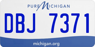 MI license plate DBJ7371