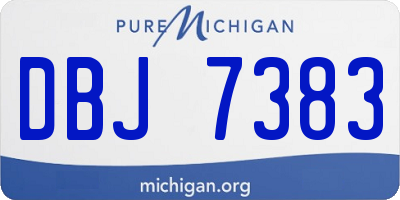 MI license plate DBJ7383