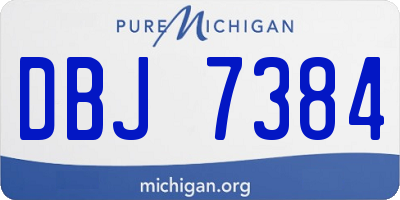 MI license plate DBJ7384