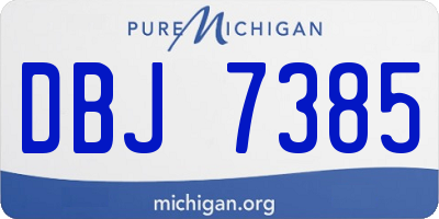 MI license plate DBJ7385
